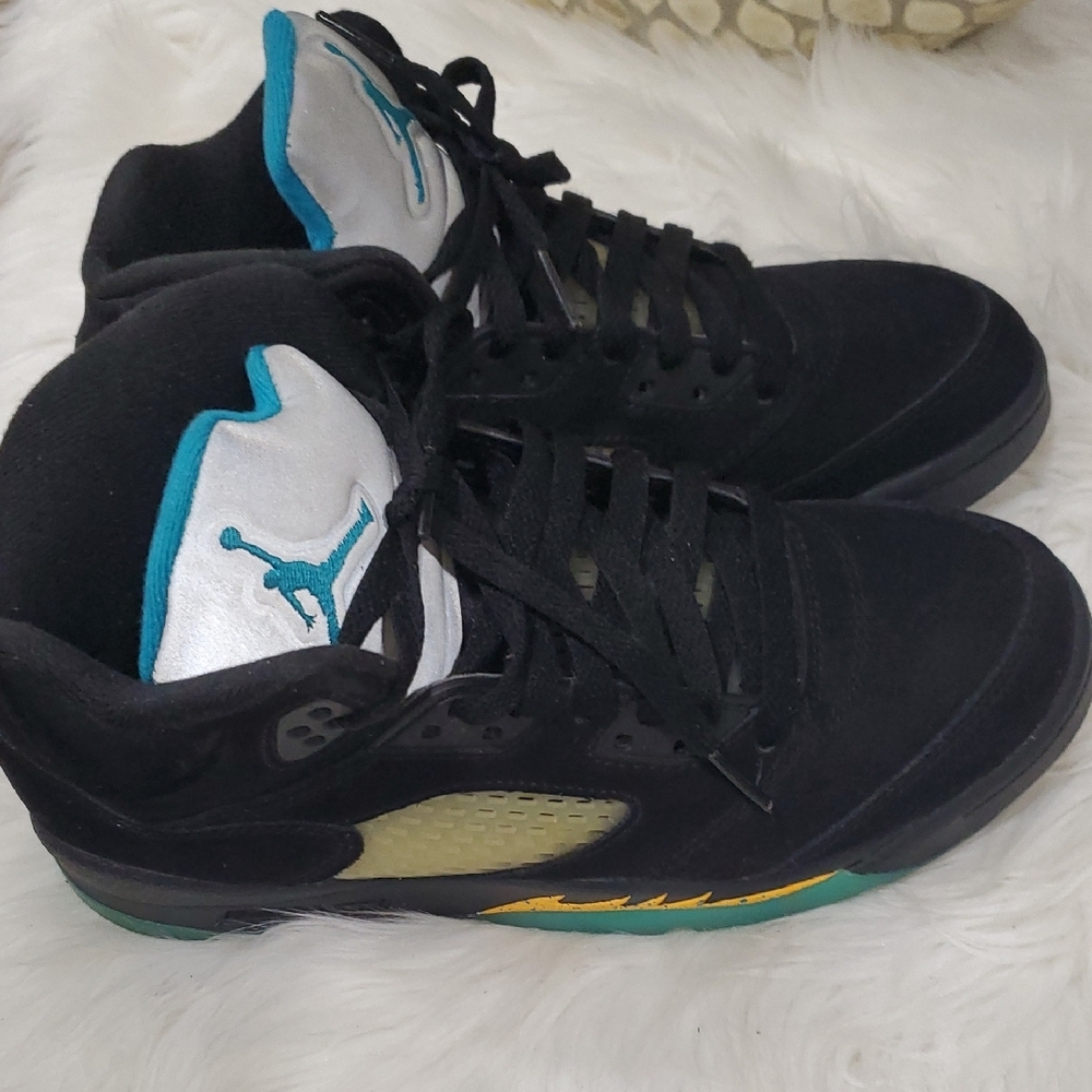 Jordan 5 Retro Aqua Sneakers - Black - Picture 2 of 16